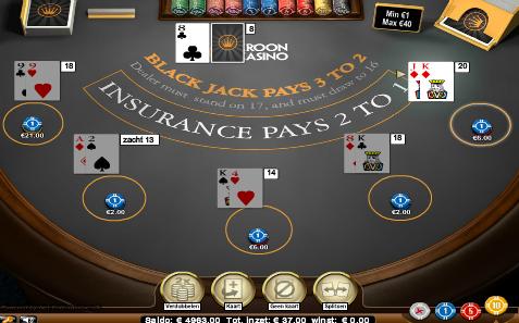 Speel GRATIS online blackjack met 5 euro gratis speeltegoed